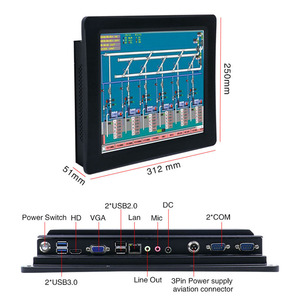 12.1 pollice Montaggio A Parete all-in-one PC Intel J1900 Touch Screen Resistivo di Tocco Schermo Del <span class=keywords><strong>Computer</strong></span> <span class=keywords><strong>supporto</strong></span> LVDS - Product Image 2