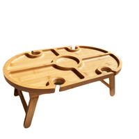 Table de pique-nique en bambou pliable Portable Table de Camping en bois écologique pour la plage pour les pique-niques de randonnée de Camp en plein air