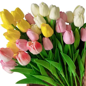 Fleur de tulipe décoration de mariage fleurs artificielles décor mariage fleurs bon marché pour mariage à la maison