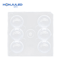 HONJU 60 Degrés Plano-Convexe LED Réverbère Lentille 6 Lampe Perle Lampadaire Extérieur avec Motif Carré Fabriqué à partir de PC Matériel