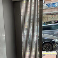 Portes pliantes accordéon en polycarbonate, directement de l'usine, pour patio et entrée principale, avec moustiquaires, surface finie