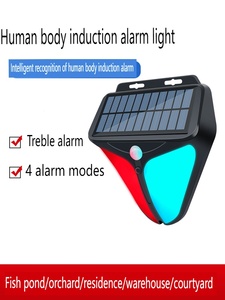 Lampu dinding peringatan #1, induksi surya 26LED dengan manik-manik merah dan biru AC IP65 dinilai untuk deteksi tubuh manusia - Product Image 6
