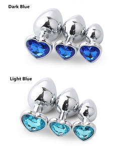 Sex Edelstahl Metal <span class=keywords><strong>Anal</strong></span> <span class=keywords><strong>Plug</strong></span> China Set Adult Butt <span class=keywords><strong>Plug</strong></span> <span class=keywords><strong>Anal</strong></span> <span class=keywords><strong>De</strong></span> Coarzon Riesig Amethyst Red Heart with Heart Glass Base - Product Image 4