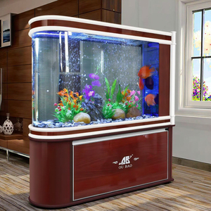 Ronde 25W milieuvriendelijke glazen <span class=keywords><strong>aquarium</strong></span> elegante geïmporteerde aquariumstandaard met 110-240V voor woonkamer 280L/320L/400L Haiqing - Product Image 4
