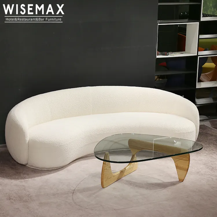 WISEMAX FURNITURE più nuovo design moderno vendita calda divano dorato fornitore divano in tessuto mobili per il tempo libero soggiorno divano in tessuto