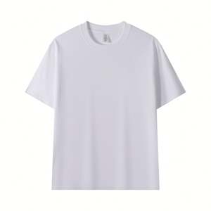 T-shirt blanc basique pour homme, 100% coton, 230g, coupe américaine, marque tendance, couleur unie - Product Image 4