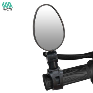 Yueli Bicycle Rearview <b>Mirror</b> <b>Foldable</b> Handlebar Mount Black Plastic Road Bike Cycling Equipment - Product Image 1
