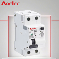 Disjoncteur différentiel électromagnétique bipolaire AUB7HLM, certifié CE et CCC, capacité de coupure de 10 kA, rail DIN