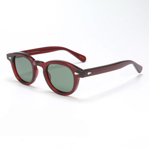 Gafas de Sol Polarizadas <span class=keywords><strong>Johnny</strong></span> <span class=keywords><strong>Depp</strong></span> para Hombre y Mujer, Marca de Lujo, Gafas de Sol Redondas Vintage con Marco de Acetato, Protección Solar para Conductor - Product Image 2