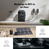 Batterie de secours portable 300W Anker SOLIX C300X DC 90000mAh, kit solaire 60W, USB-C 140W pour la photographie et les voyages en voiture