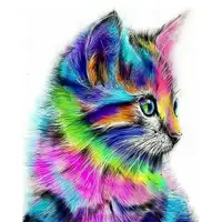 Оригинальная картина с кошками покраска по номерам