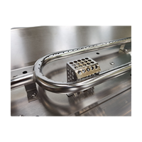 Brûleur rectangulaire en acier inoxydable écologique moderne pour foyer encastré