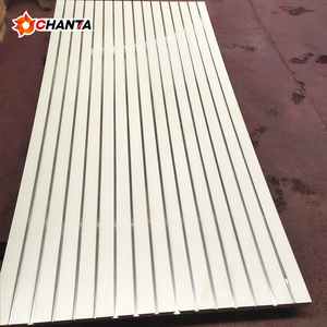 Panel de Pared Ranurado Personalizado de <span class=keywords><strong>MDF</strong></span> <span class=keywords><strong>Laminado</strong></span> de 18 mm, Resistente al Agua, Verde, Moderno, E1, Molduras de Madera para Oficinas de Primera Clase - Product Image 4