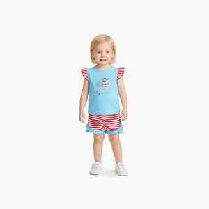 ชุดเด็กผู้หญิงแขนระบายผ้าฝ้าย 2 ชิ้น <span class=keywords><strong>ขาย</strong></span>ดี  ชุดเด็กผู้หญิงปักลาย  ชุดเด็กผู้หญิงสั่งทำ - Product Image 4