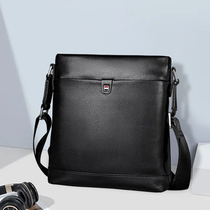 Bolso bandolera y de hombro informal de cuero genuino para <span class=keywords><strong>hombre</strong></span>, de gran capacidad, tendencia urbana, primavera <span class=keywords><strong>2022</strong></span> - Product Image 2