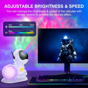 Projecteur de lumière nocturne LED Robot Galaxy <span class=keywords><strong>Star</strong></span> pour astronaute, design moderne de projecteur de galaxie magnétique à 360° - Product Image 4
