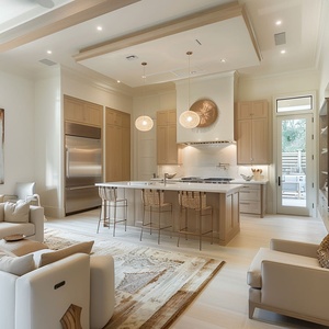 Tùy chỉnh rắn gỗ sồi Shaker phong cách hiện đại RTA tủ bếp cho căn hộ với cửa gỗ dán - Product Image 4