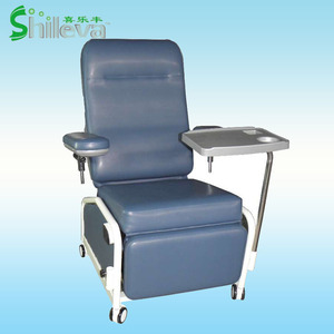 เก้าอี้บริจาคเลือด Shilleva รุ่น SLV-B100F ปรับระดับความสูงได้ พร้อมถาด สีน้ำเงินกรมท่า สำหรับใช้ในโรงพยาบาล - Product Image 1