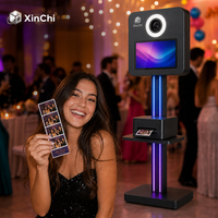 Photomaton WiFi à écran tactile pour iPad, 15,6 pouces, avec coque pour mariage et fête, machine à selfie DSLR avec flight cases