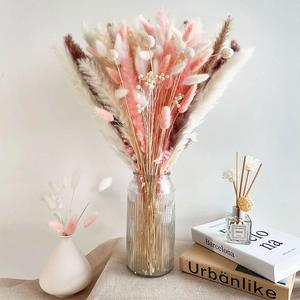 Bouquet de Plumes de <span class=keywords><strong>Pampa</strong></span> Séchées Mixtes Naturelles, Herbe de Queue de Lapin, Fleurs Séchées Naturelles <span class=keywords><strong>pour</strong></span> Bricolage, Artisanat, Décoration de Mariage - Product Image 5