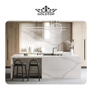 Piedra de cuarzo artificial pulida Goldtop 5069 Calacatta <span class=keywords><strong>Noval</strong></span> BY, losa impermeable para encimeras de dormitorio de cocina, respetuoso con el medio ambiente - Product Image 2