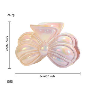 Pinza para el pelo de mujer con diseño de tiburón en degradado de colores, lazo bonito, accesorio de plástico para verano - Product Image 3