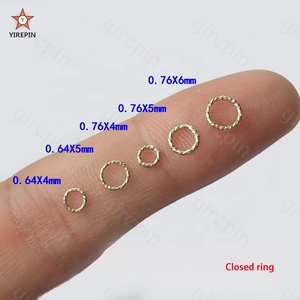 Anneaux de saut étincelants remplis d'or 14 carats de haute qualité pour accessoires de bijoux à bricoler soi-même vente en gros - Product Image 4