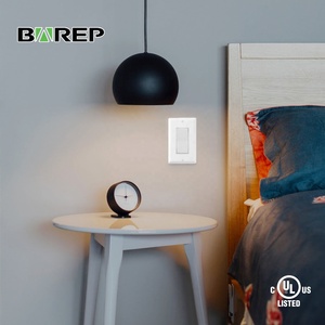 Interruttore Dimmer a Pulsante Singolo Barep 15A 120V Certificato UL per Luci LED, Stile Americano - Product Image 3