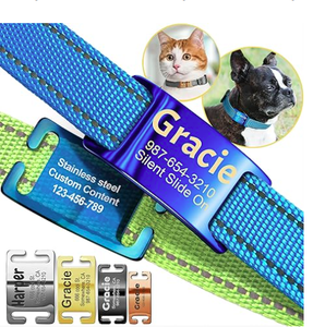 Etiquetas <span class=keywords><strong>de</strong></span> Identificación para Mascotas, Grabadas Personalizadas en Acero Inoxidable y Aluminio, con Nombre y Número <span class=keywords><strong>de</strong></span> Teléfono - Product Image 1