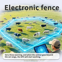 Traceur de bétail solaire LoRaWAN 4G GPS avec lampe torche, détection de choc électrique et de vibrations anti-manipulation pour bovins et ovins