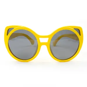 2024 New Fashion Smart Cat Eye Kids Sun Glasses TPE Bug Eyes Kids Sunglasses Wholesale for Children Girl Boy