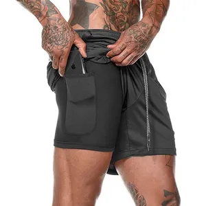 Men Training Shorts Gym Joggers Liner Quick-drying Running Casual Short Pants Male Breathable Beach Shorts