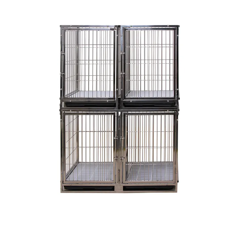 KA-503SS Stainless Steel Large Dog Kennels Dog Crates Heavy Duty Pet Cages