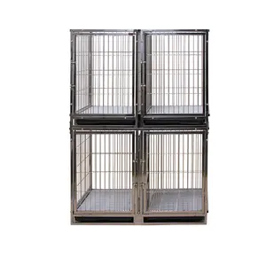 KA-503SS Stainless Steel Large Dog Kennels Dog Crates Heavy Duty Pet Cages