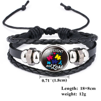 Puzzle en pièces « Guerrier de l'autisme » pour la famille : Grand-mère, Nana, Maman, Papa, Tante, Fille, Fils – Bracelets ruban de sensibilisation à l'autisme pour femmes