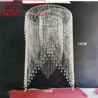 Lustre moderne de luxe en perles acryliques, ornements suspendus, décoration de plafond pour mariage, hôtel, maison