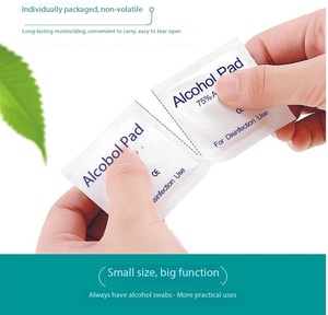 Lingettes désinfectantes stériles jetables non tissées à 75 % d'alcool, boîte de 100 pièces, pour le nettoyage des écrans de téléphone et des lentilles, vente en gros - Product Image 5