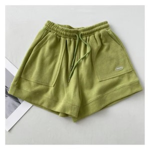 Pantalones Cortos Deportivos Casuales de Cintura Alta para <span class=keywords><strong>Mujer</strong></span>, Versión Coreana, Pierna Ancha, con Cordón, Novedad, Venta Caliente - Product Image 5