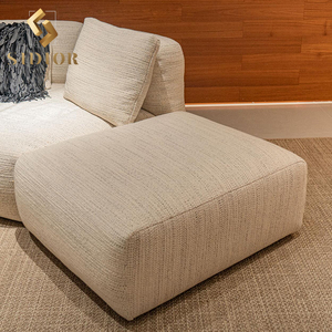 Juego de sofá de nube de esquina de terciopelo de plumas italianas, muebles de sala de estar, sofás curvos seccionales modulares para el hogar de lujo - Product Image 4