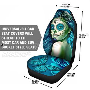 Housses de siège auto universelles complètes, protection de siège, accessoires de coussin de siège, imprimé papillon femme, style automobile - Product Image 3