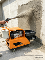Équipement de pulvérisation de mortier de type piston, permettant de réduire la manutention, pour les chantiers de construction et les travaux de rebouchage mural