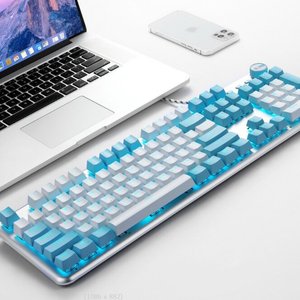 108 <b>Keys</b> Alloy Version Black Blue Red Tea Axis Monochrome Backlit <b>USB</b> Ergonomic Design for Games - Product Image 2