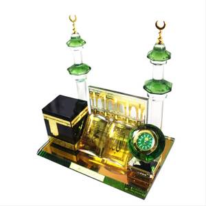 Customized Arab Muslim Eid Mubarak Islamic Gifts Gold Crystal Glass Crafts Ramadan <b>Table</b> Holiday Decorations - Product Image 3