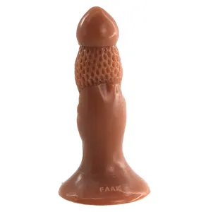 Hersteller verkaufen Größe 18,5 cm * 15 cm Nettogewicht 301g Sexspielzeug für Erwachsene Hautfarbene Silikon dildos mit Saugnäpfen Anal stopfen