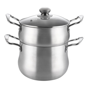 Aluminum Sandblasted Double Layer Cooking Pot Set 18-24Cm 10 Piece Steamer Cookware Set Dishwasher Safe Oven Safe - Product Image 2