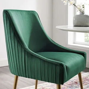 Fauteuil de salle à manger vert doux et confortable, accoudoir personnalisable, mode avancée moderne de style occidental