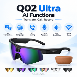 Nuevas Gafas Inteligentes Q02 ULTRA AI 2026 con Cámara de 800W, Resistencia al Agua IP66, Doble Cámara, WiFi, Llamadas BT, Reproducción de Música, Dispositivo Inteligente Portátil - Product Image 3