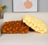 Coussins décoratifs de luxe 2026 de haute qualité, nouveaux, tissés à la main, en peluche épaisse, pour canapé, lavables, pour la maison, oreillers de sol textiles