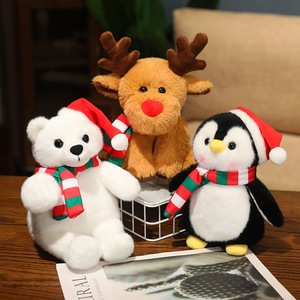 Nuova Collezione di Bambole in Peluche Corto: Statuette Natalizie di Babbo Natale, Pupazzo di Neve, Alce e Pinguino (11-30cm) - Regalo per Bambini da 0 a 24 Mesi - Product Image 3