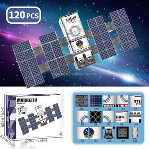Set di Costruzioni Magnetiche Spaziali 120 Pezzi, Blocchi Magnetici Educativi per Bambini EN71, ASTM per Scuola - Product Image 4